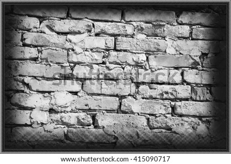 Brick gray wall background and texture