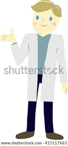 Male doctor standing isolated