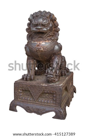 bronze  chinese lion