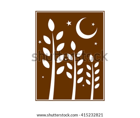 night brown wheat barley harvest agriculture image vector icon