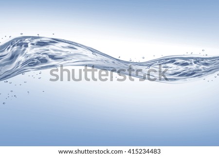 Water,blue water splash isolated on white background