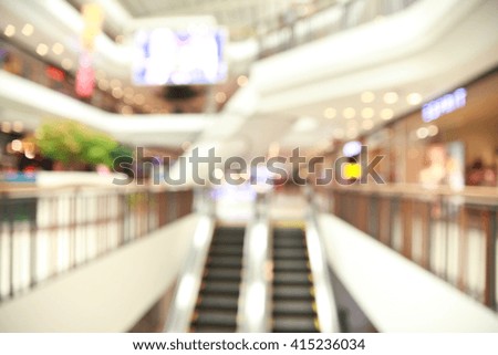 Blurred image of shopping mall.