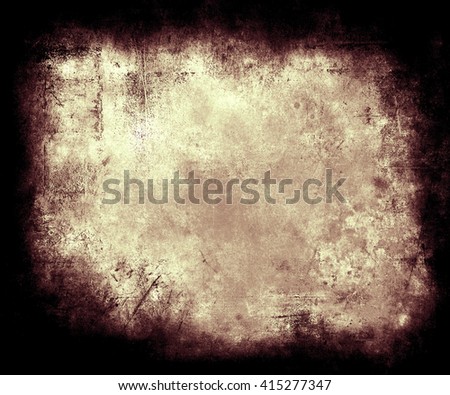 Grunge Texture Background With Frame, abstract scratched background with faded central area for your text or picture