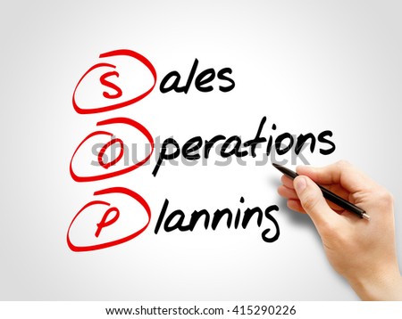 SOP - Sales and Operations Planning, acronym business concept