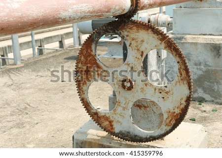 Old rusted gear