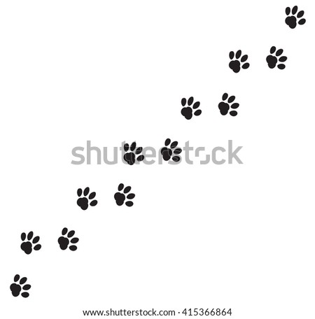 Animal foot print icon isolated on white background.