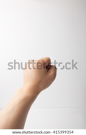 one hand gesture