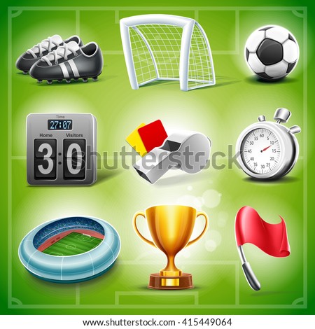 icons for soccer Royalty-Free Stock Photo #415449064