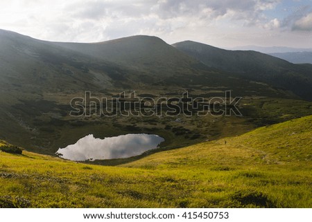 summer landscape of Chornogora mountains range 