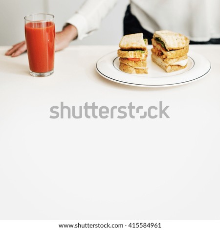 mother Housewife Cook Brunch Sandwich Concept