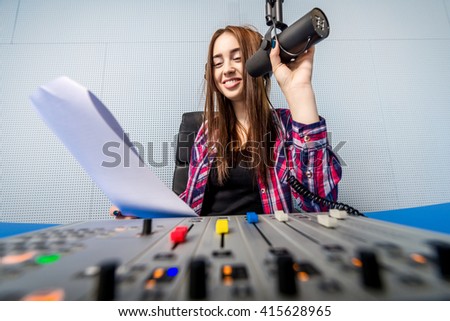 dj working on the radio