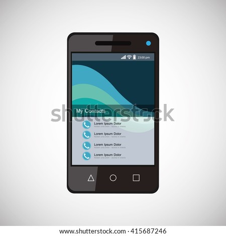 Smartphone design. cellphone concept. isolated illustration