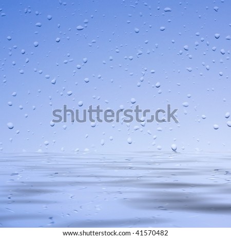 glass with water drops on the water