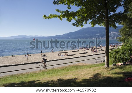 Beach and Promenade in Vancouver, Canada