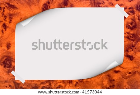 grunge wooden background with blank paper