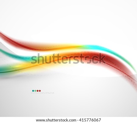 Rainbow color glossy silk elegant wave. Vector abstract background