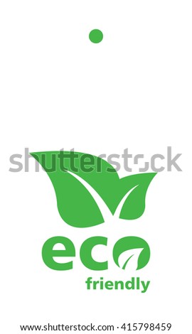 Green Eco label tag