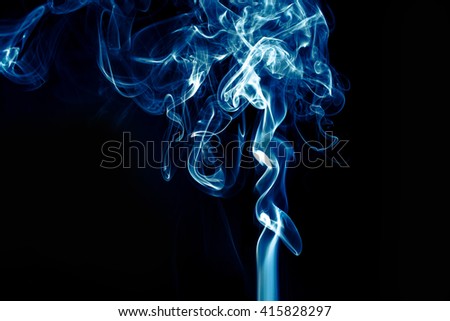 Abstract smoke background blue color smoke