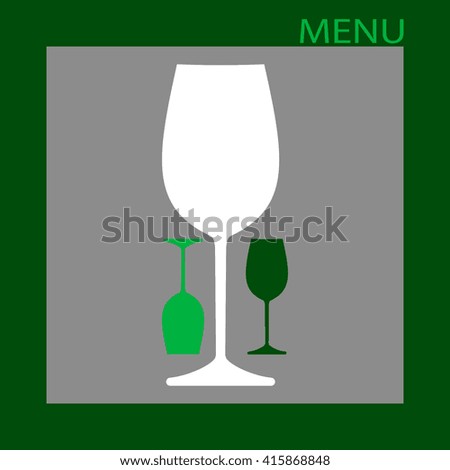Wine Menu Card Design Template raster Illustration
