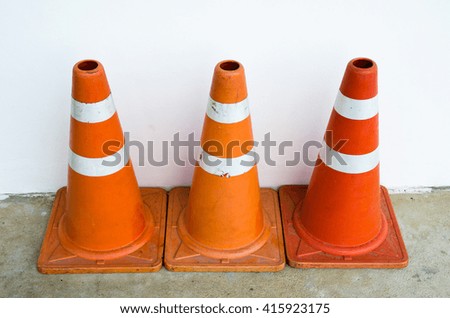 three traffic cone 