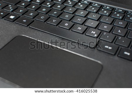 Laptop keyboard - detail.