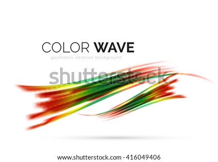 Vector abstract color wave design element