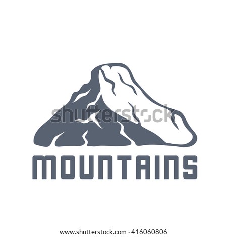 Mountains logo, vector illustration