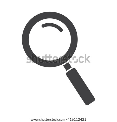 Search Icon Vector Illustration on the white background. Royalty-Free Stock Photo #416112421