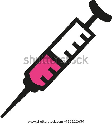Injection with pink liquid