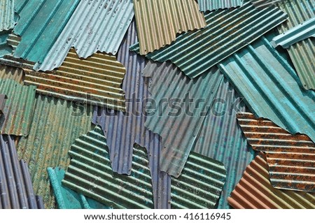 Scrap colorful old galvanized iron backgrounds