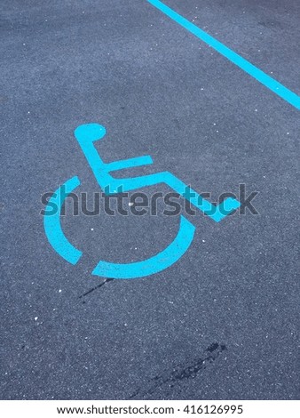 wheel chair sign parking spot