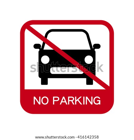 NO Parking icon.Vector illustrator. 