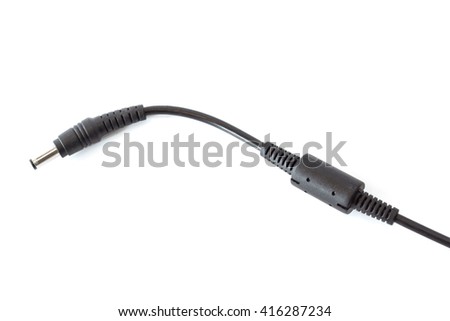 Ferrite bead in white background. Royalty-Free Stock Photo #416287234