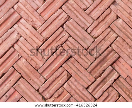 Stacked orange brick, flooring decorate