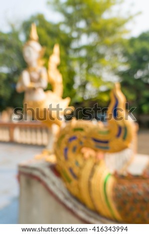 art in thai temple,blur image use for background.