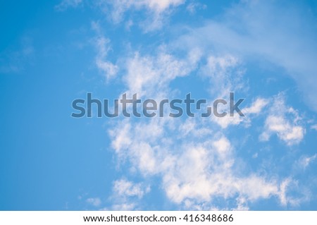 Blue sky and cloud in summer.