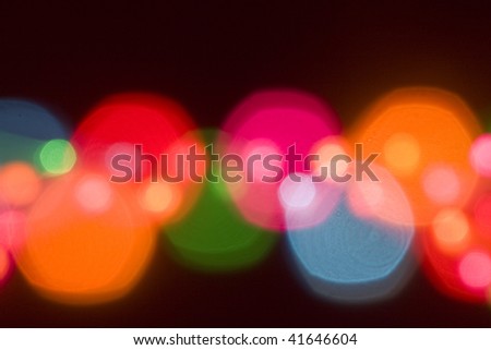 blur lights , defocused