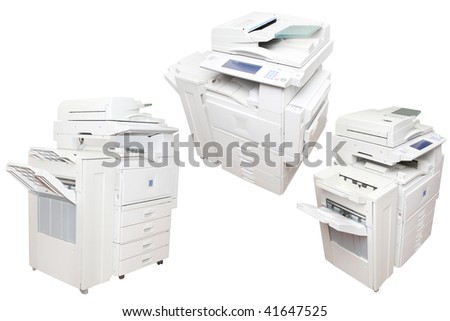 inkjet printers under the white background