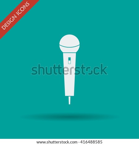 Microphone Icon. Flat design style 