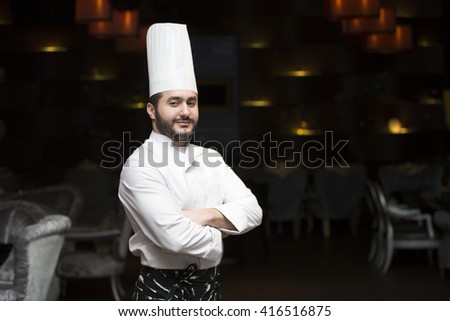 Chefc cooking. Executive Chef, Cooking, Restaurant. Cook.Chef at kitchen Royalty-Free Stock Photo #416516875