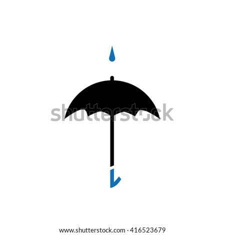 Umbrella with drop logo