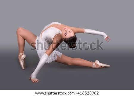 the ballerina  dances