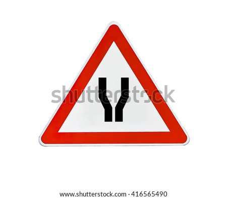 Triangle road sign narrow 