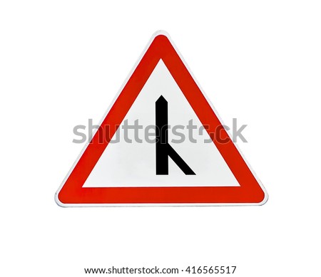 Triangle road sign right turn 