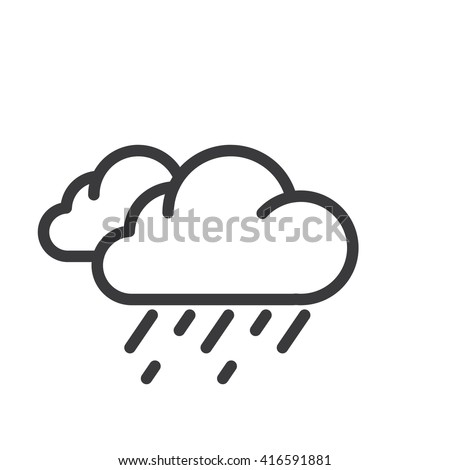 Hard Rain Icon Royalty-Free Stock Photo #416591881