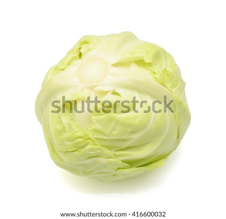 fresh cabbage isolated on white background