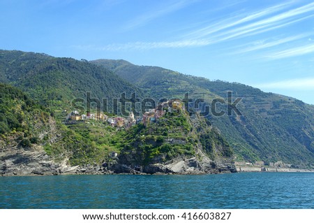 Italian landscape in Chinque Terre- Monterosso