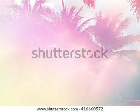 Palm tree pastel tone