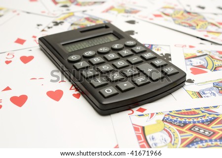 One isolated calculator in a white background