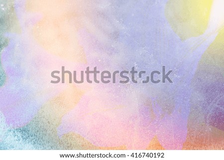 Colourful fantasy Ice with  lily flower soft pink blur background.